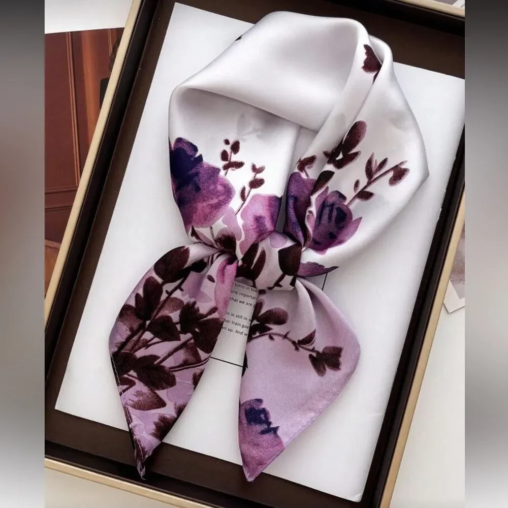 Floral purple Print Scarf M645